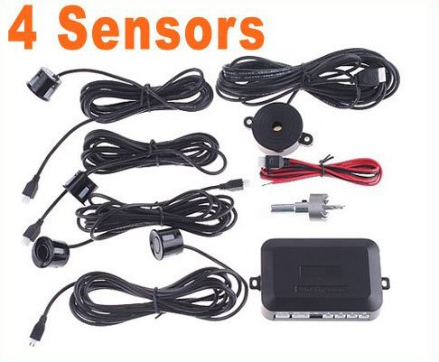 Car Parking Reverse Backup Radar Sound Alert + 4 Sensors back up radar/car parking kit