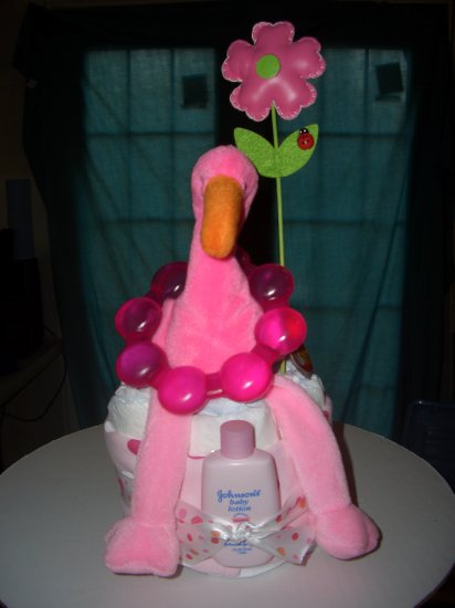 Macy Diaper Cakes Pink Flamingo Funky Collection cupcake