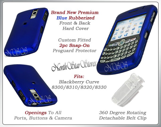 BLACKBERRY BB CURVE 8310 8320 8330 BLUE COVER CLIP SKIN