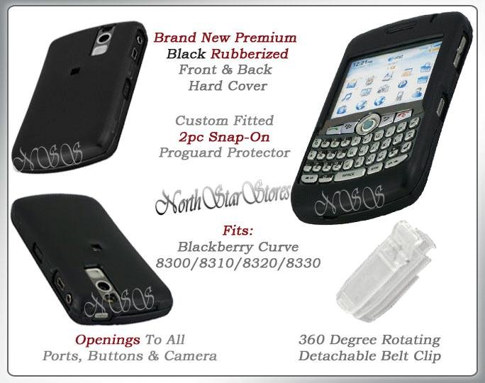 BLACKBERRY CURVE 8310 8320 8330 HARD BLACK CASE COVER