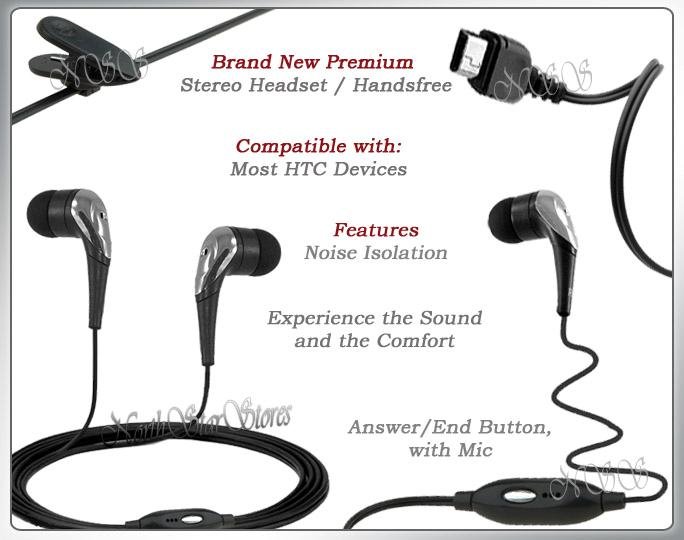 for HTC G1 GOOGLE HEADPHONES HANDSFREE STEREO HEADSET