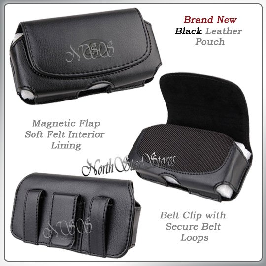 for BLACKBERRY STORM 9530 LEATHER POUCH COVER CASE CLIP