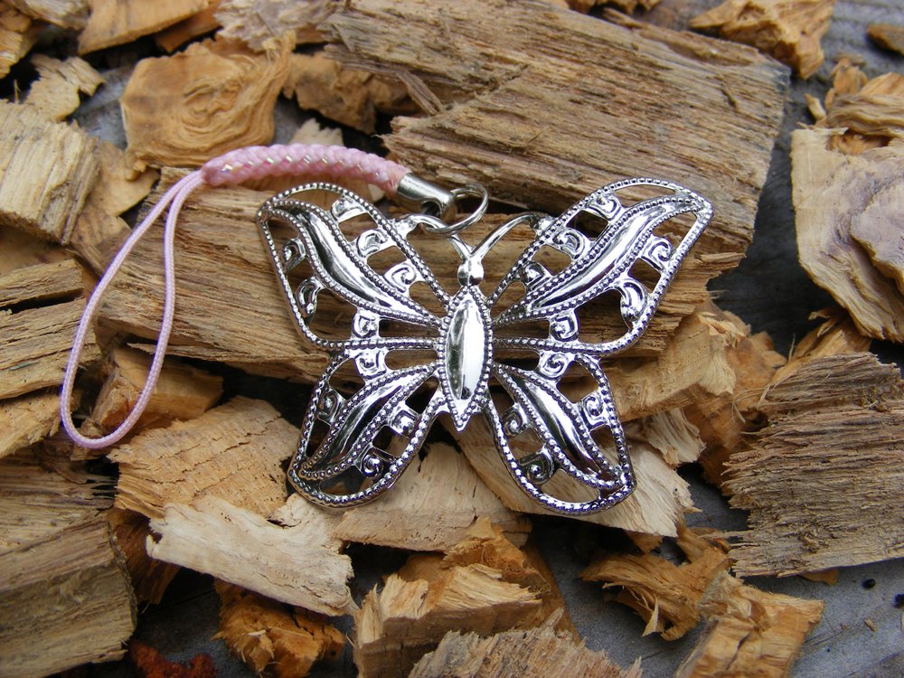 Handcrafted Zipper Pull Geocaching SWAG - Butterfly