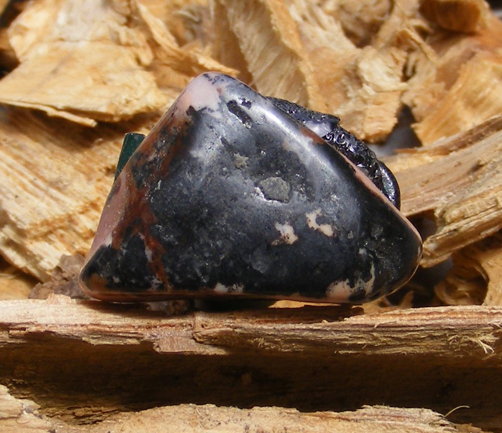 Pink And Black Stone Micro Geocaching Container