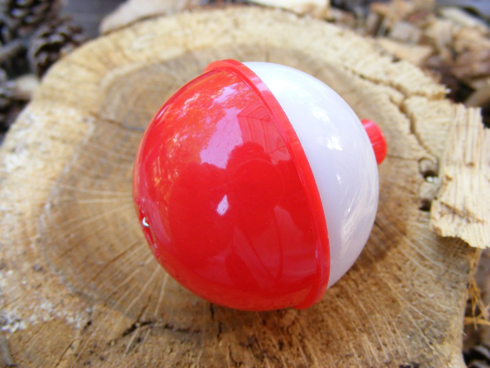 Red And White Fishing Bobber Micro Geocaching Container
