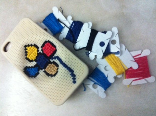 Cross Stitch Silicone Case for iPhone 4