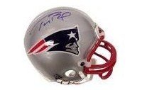 TOM BRADY NEW ENGLAND PATRIOTS SIGNED AUTOGRAPHED MINI HELMET MATCHING HOLOGRAMS NUMBERS AND COA