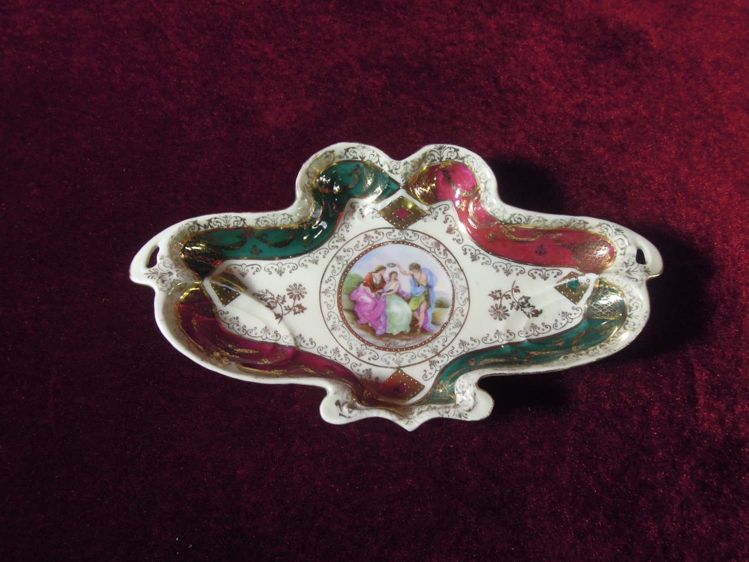 Prov Saxe Dish Erdmann Schlegelmilch signed A Kaufmann