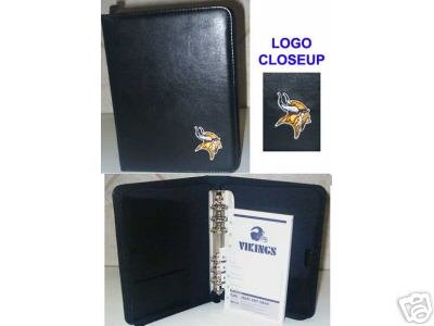 Minnesota Vkings Leather Embroidered Black Organizer