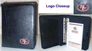 San Francisco 49ers Leather Embroidered Black Organizer