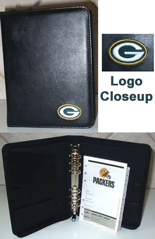 Green Bay Packers Leather Embroidered Organizer
