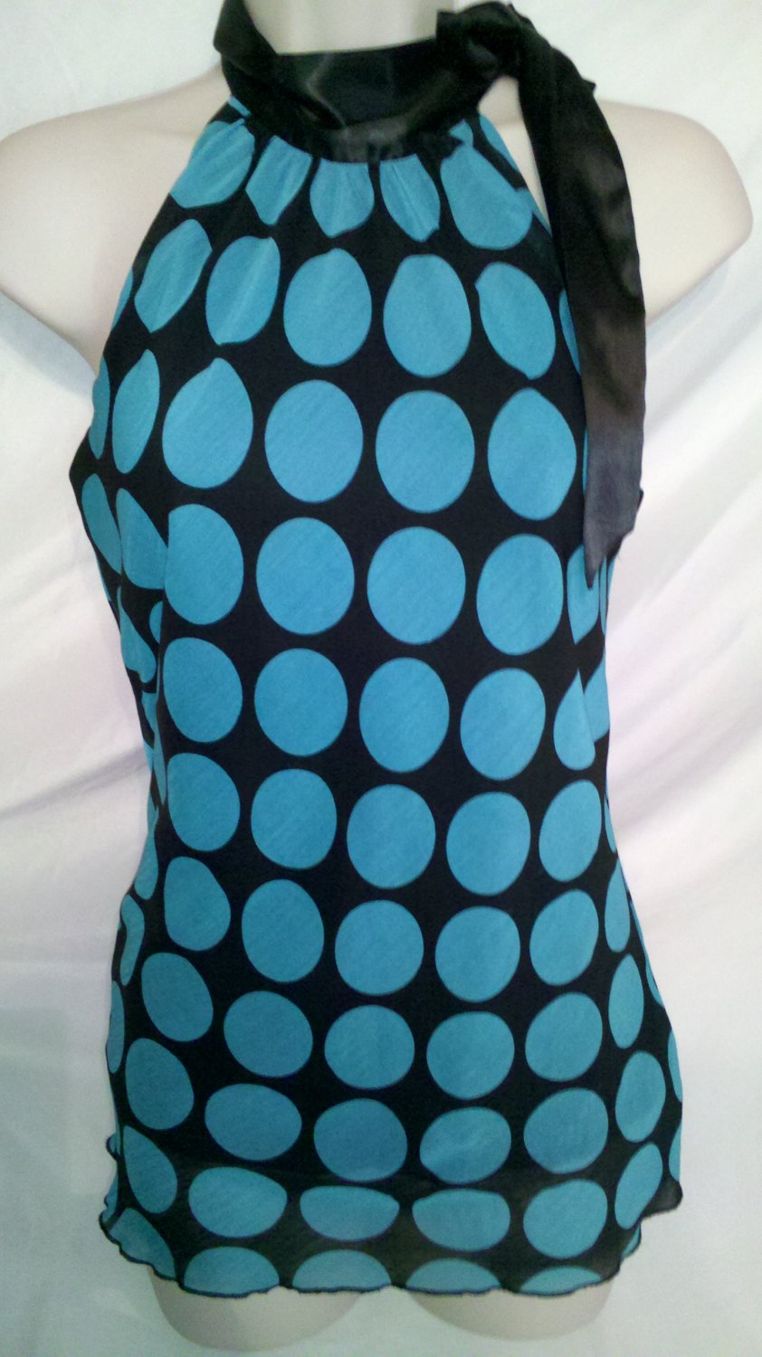Teal Polkda Dot Top