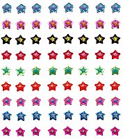 36 Pairs Of Emo Star Earrings PUNK RoCK EMO LOLITA SCENE
