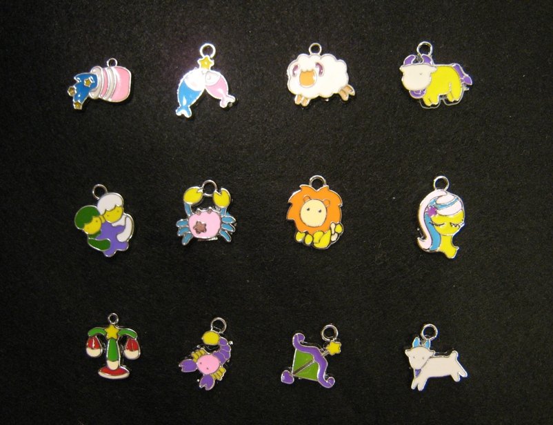12 Zodiac Signs Pendants