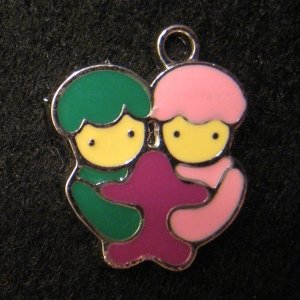 Gemini Pendant (Green/Pink)