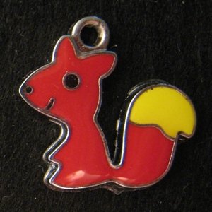 Squirrel Pendant (Red/Yellow)