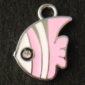 Fish Pendant (Pink/White)