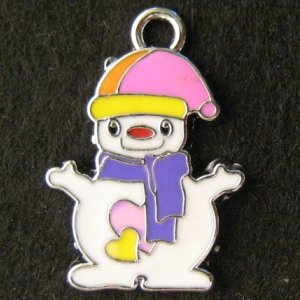 Snowman Pendant (Purple)