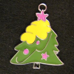 ChristmasTree Pendant (L) (Yellow/Purple)