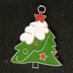 ChristmasTree Pendant (L) (White/Red)