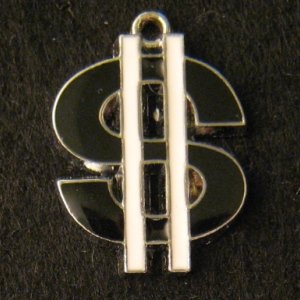 Dollar Sign Pendant (Black)