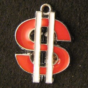 Dollar Sign Pendant (Red)