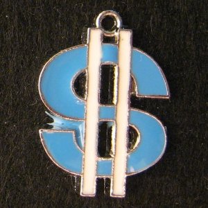Dollar Sign Pendant (Blue)