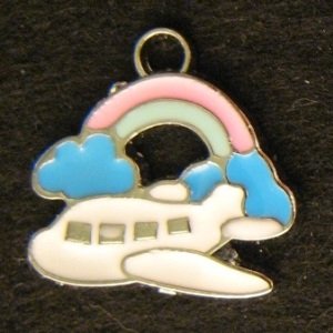 Airplane Pendant (Pink/Light Blue)