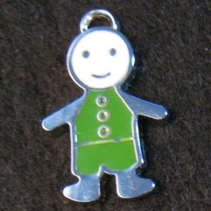 Little Friend Icon Pendant (Green/White)
