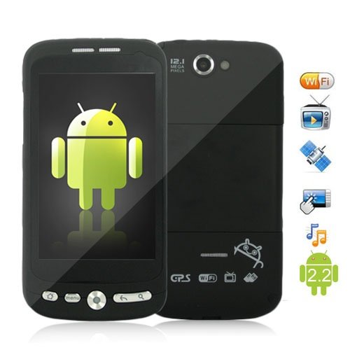 Android 2.2 OS 3.5 Inch Touchscreen Dual SIM Cellphone Support GPS and WiFi