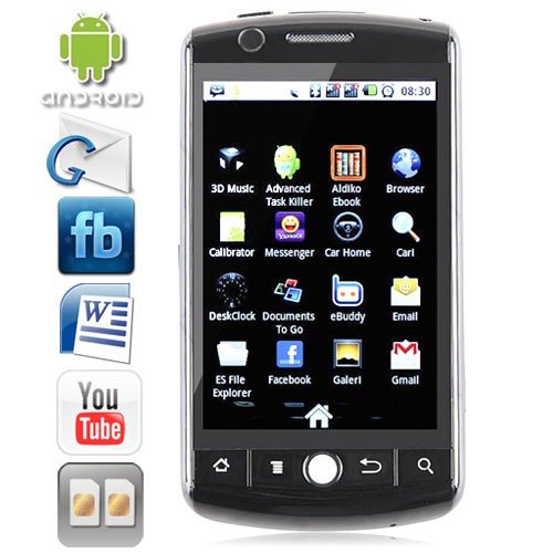 Dual SIM 3.5 Inch Touchscreen TV Smart Phone with Android 2.2 OS