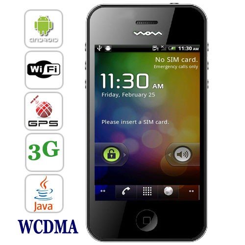 3.5 inch Android 2.3 OS 3G Smartphone Supports WIFI + GPS
