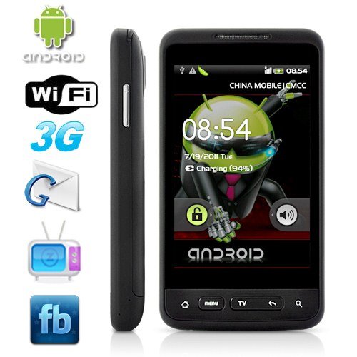 Android 2.1 3.8'' Capacitive Touchscreen 3G Smartphone Support GPS + Analog TV