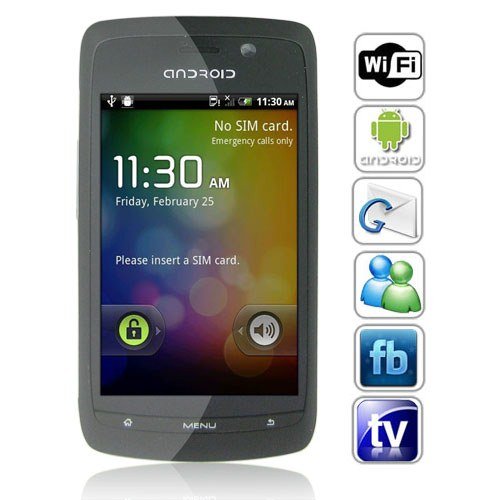 3.6 Inch Touchscreen Android 2.2 OS Smart Phone Support WIFI + AGPS
