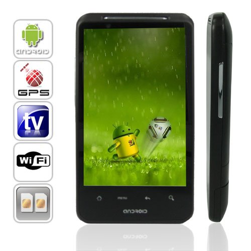 Android 2.2 OS 4.0'' Capacitive Touchscreen Smartphone with GPS + Analog TV