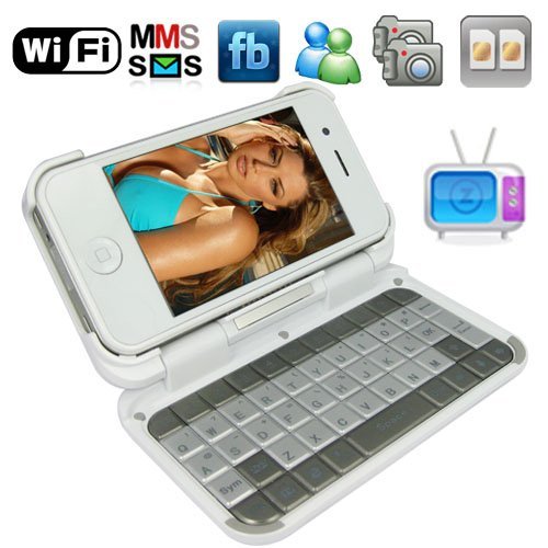 3.2 Inch Touch screen WiFi TV Cellphone + External Qwerty Keyboard + G-sensor