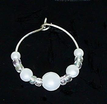 Large Lot Pearl Wine Glass Charm with Silverplated Ring Set of 100