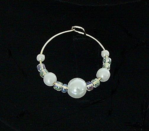 Large Lot Pearl Wine Glass Charm with Gold Plated Ring Set of 50