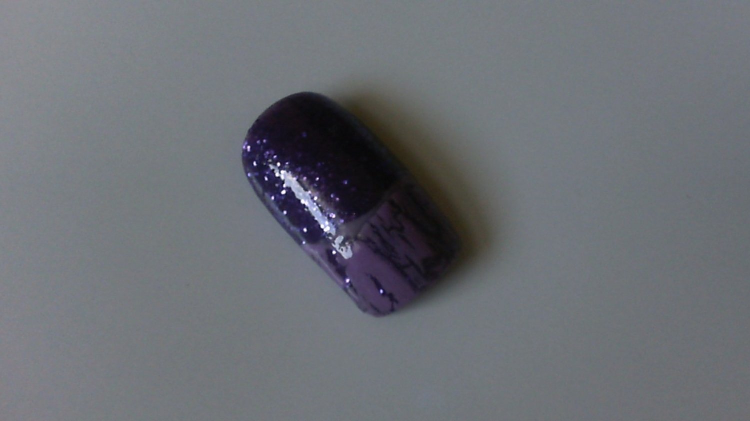 SALE! Purple glitter with Lilac Crackle French Set
