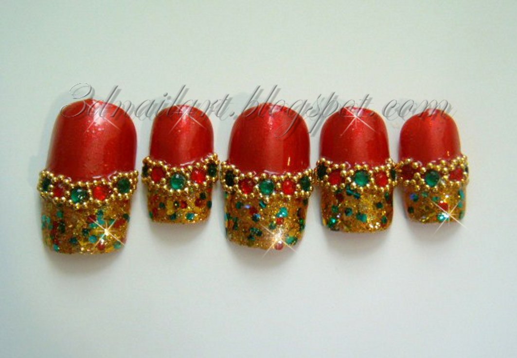CLEARANCE! Red & Gold Christmas Bling