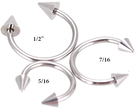 Stainless Steel Horseshoe Barbell 16G 5/16"