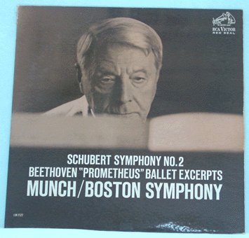 MUNCH/BOSTON LP Schubert Symphony No 2 1962