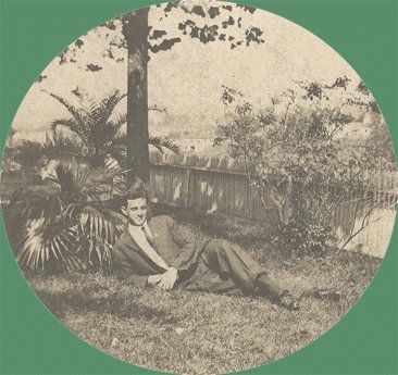 Vintage Photo CABINET CARD Man Reclining under Palm
