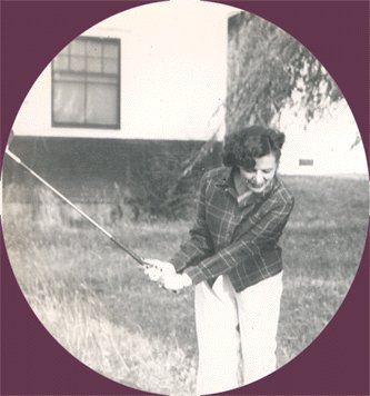 Vintage Photo WOMAN Playing GOLF Golfer 1950