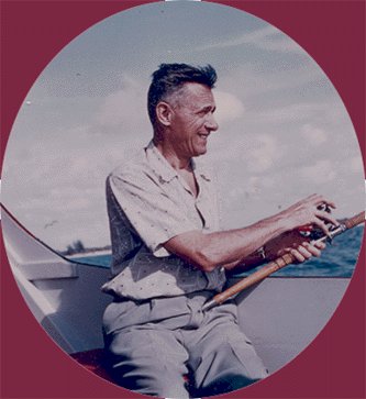 Vintage Photo 1958 FISHING on WOODEN BOAT Color