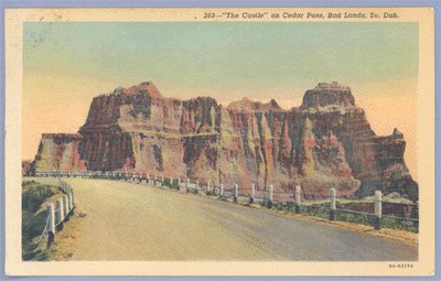 Vintage Postcard THE CASTLE Cedar Pass BADLANDS SD