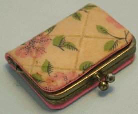 Vintage 1960s DOLL or CHILD vinyl floral Coin Purse TOY