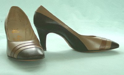 Vintage Multi-banded PUMPS High Heels SHOES