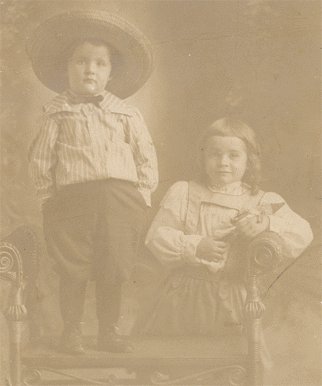 Vintage Real Photo Postcard CROSS-DRESS CHILDREN RP Fix
