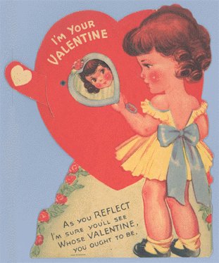 Vintage Valentine MIRROR Mechanical MOVING Card REFLECT